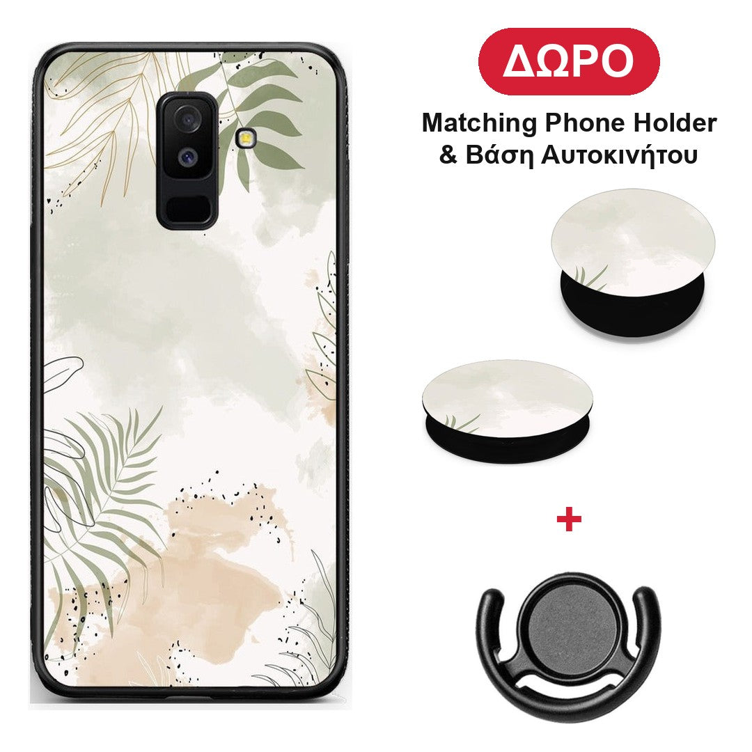 Nude Plants - Samsung Galaxy A6+ 2018 θήκη + Δώρο Phone Holder & Βάση Αυτοκινήτου