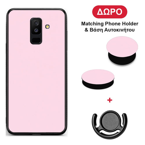 Pale Pink - Samsung Galaxy A6+ 2018 θήκη + Δώρο Phone Holder & Βάση Αυτοκινήτου