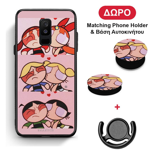 Puff Love - Samsung Galaxy A6+ 2018 θήκη + Δώρο Phone Holder & Βάση Αυτοκινήτου