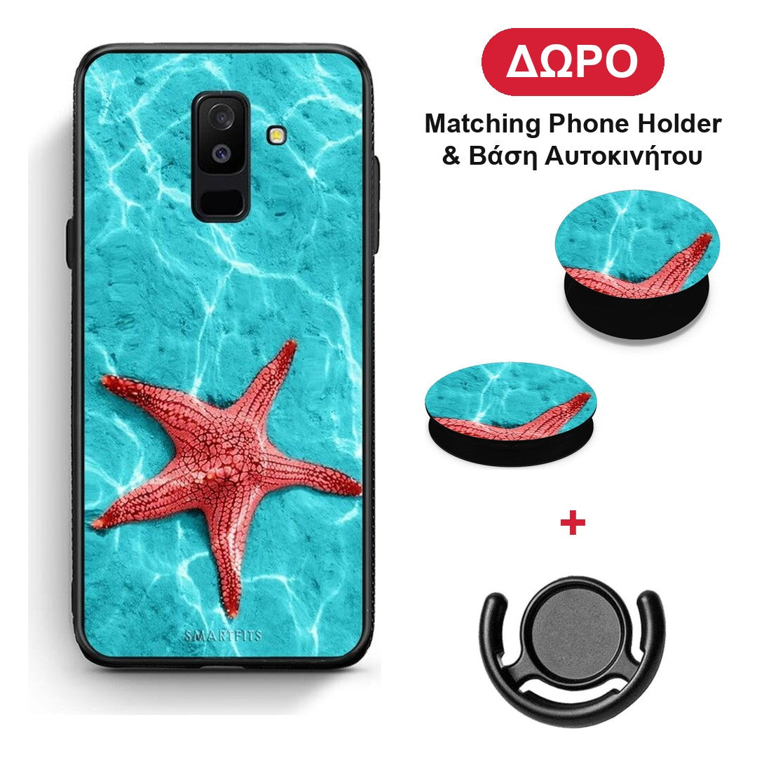 Red Starfish - Samsung Galaxy A6+ 2018 θήκη + Δώρο Phone Holder & Βάση Αυτοκινήτου