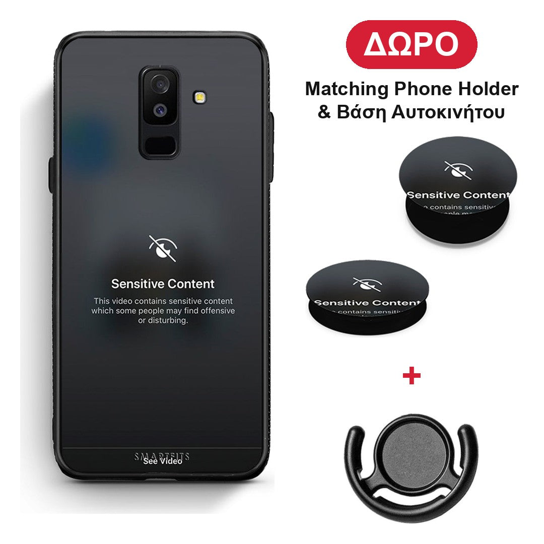 Sensitive Content - Samsung Galaxy A6+ 2018 θήκη + Δώρο Phone Holder & Βάση Αυτοκινήτου