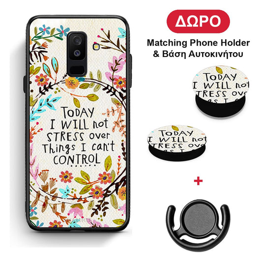 Stress Over - Samsung Galaxy A6+ 2018 θήκη + Δώρο Phone Holder & Βάση Αυτοκινήτου