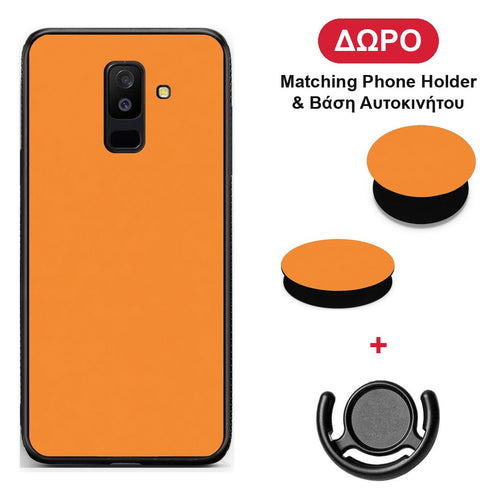 Tangerine Orange - Samsung Galaxy A6+ 2018 θήκη + Δώρο Phone Holder & Βάση Αυτοκινήτου