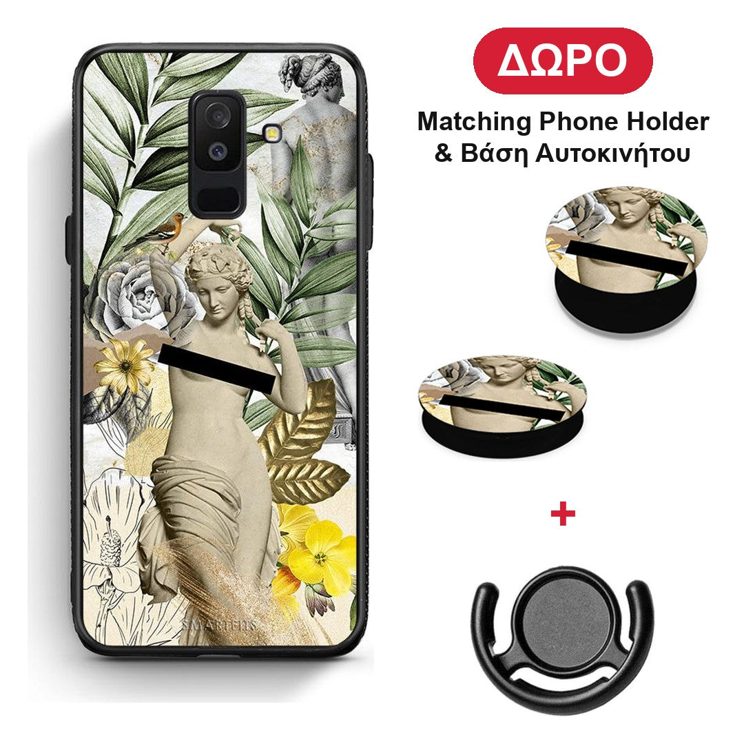 Woman Statue - Samsung Galaxy A6+ 2018 θήκη + Δώρο Phone Holder & Βάση Αυτοκινήτου