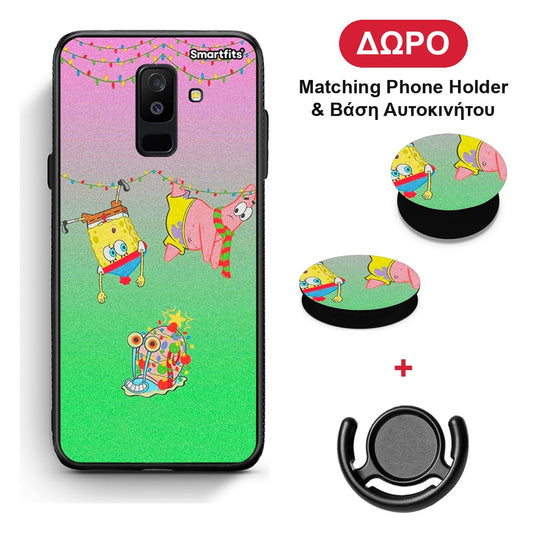 Xmas Lights - Samsung Galaxy A6+ 2018 θήκη + Δώρο Phone Holder & Βάση Αυτοκινήτου