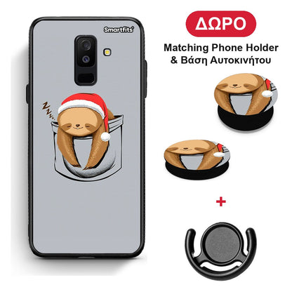 Xmas Zzzz - Samsung Galaxy A6+ 2018 θήκη + Δώρο Phone Holder & Βάση Αυτοκινήτου