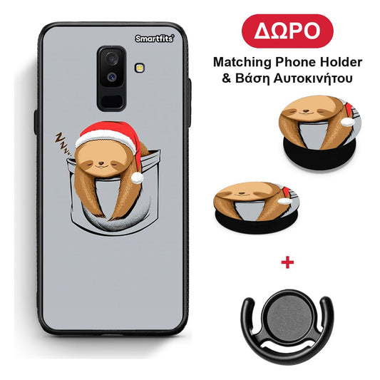 Xmas Zzzz - Samsung Galaxy A6+ 2018 θήκη + Δώρο Phone Holder & Βάση Αυτοκινήτου