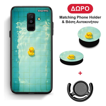 Yellow Duck - Samsung Galaxy A6+ 2018 θήκη + Δώρο Phone Holder & Βάση Αυτοκινήτου