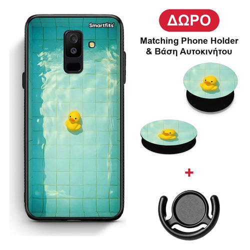 Yellow Duck - Samsung Galaxy A6+ 2018 θήκη + Δώρο Phone Holder & Βάση Αυτοκινήτου