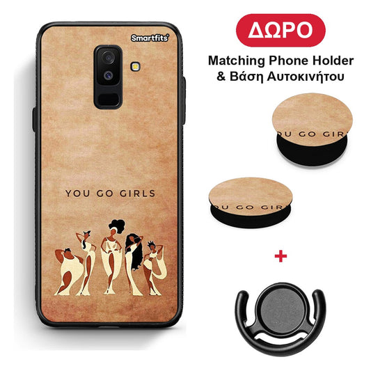 You Go Girl - Samsung Galaxy A6+ 2018 θήκη + Δώρο Phone Holder & Βάση Αυτοκινήτου