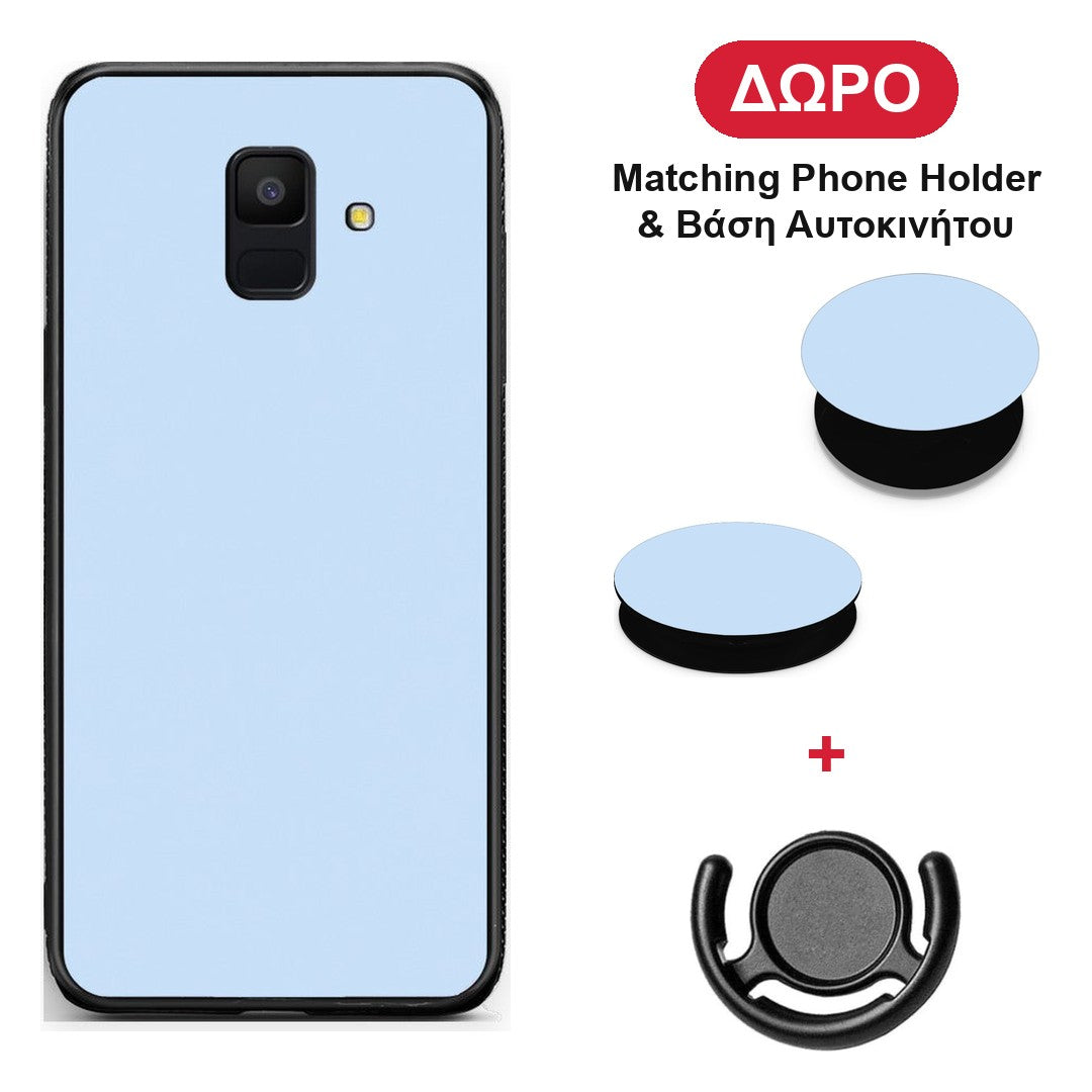 Powder Blue - Samsung Galaxy A6 2018 θήκη + Δώρο Phone Holder & Βάση Αυτοκινήτου