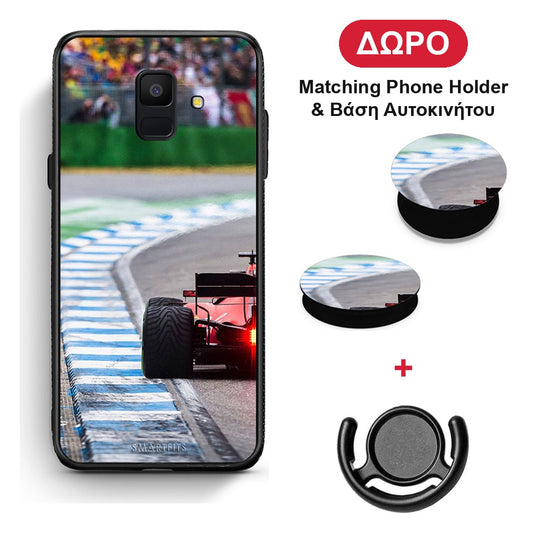Racing Vibes - Samsung Galaxy A6 2018 θήκη + Δώρο Phone Holder & Βάση Αυτοκινήτου