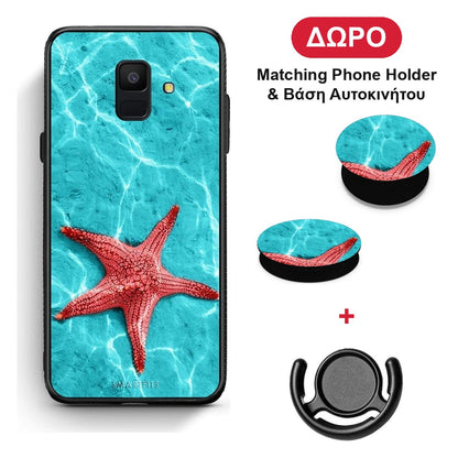 Red Starfish - Samsung Galaxy A6 2018 θήκη + Δώρο Phone Holder & Βάση Αυτοκινήτου