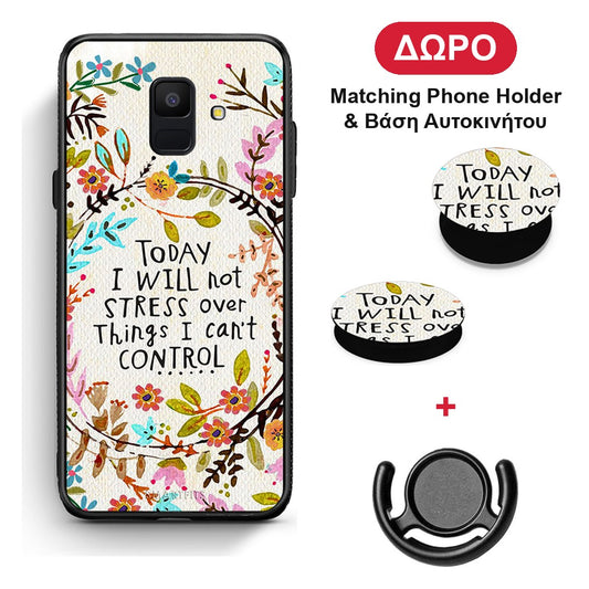 Stress Over - Samsung Galaxy A6 2018 θήκη + Δώρο Phone Holder & Βάση Αυτοκινήτου