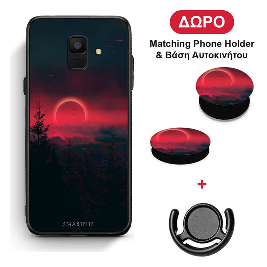 Tropic Sunset - Samsung Galaxy A6 2018 θήκη + Δώρο Phone Holder & Βάση Αυτοκινήτου