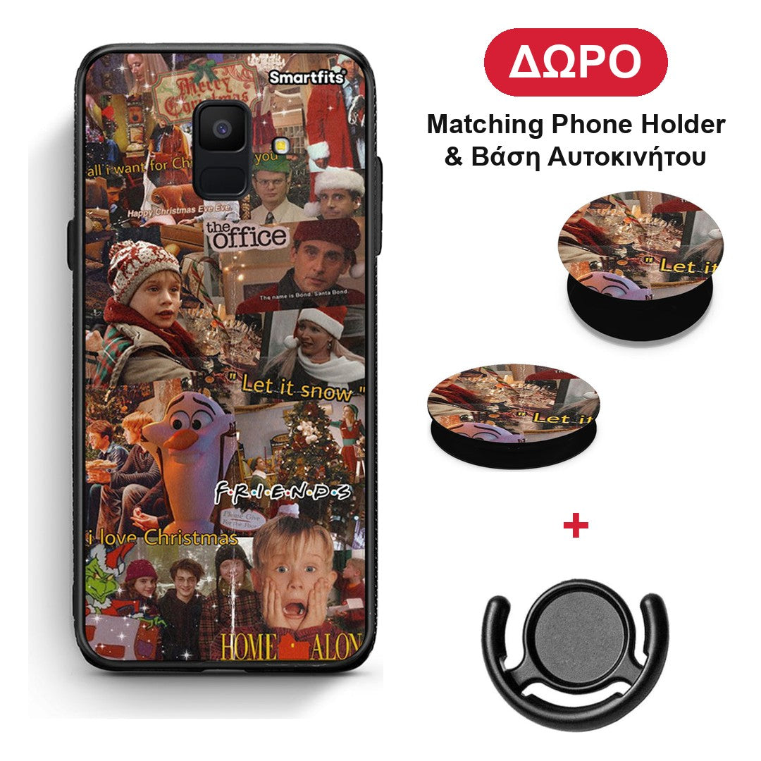 Xmas Wishes - Samsung Galaxy A6 2018 θήκη + Δώρο Phone Holder & Βάση Αυτοκινήτου