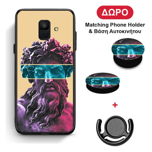 Zeus Art - Samsung Galaxy A6 2018 θήκη + Δώρο Phone Holder & Βάση Αυτοκινήτου