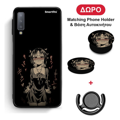 Anime Girl - Samsung Galaxy A7 2018 θήκη + Δώρο Phone Holder & Βάση Αυτοκινήτου