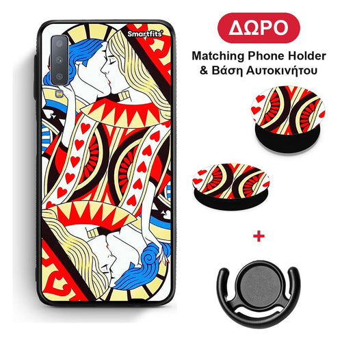 Card Love - Samsung Galaxy A7 2018 θήκη + Δώρο Phone Holder & Βάση Αυτοκινήτου