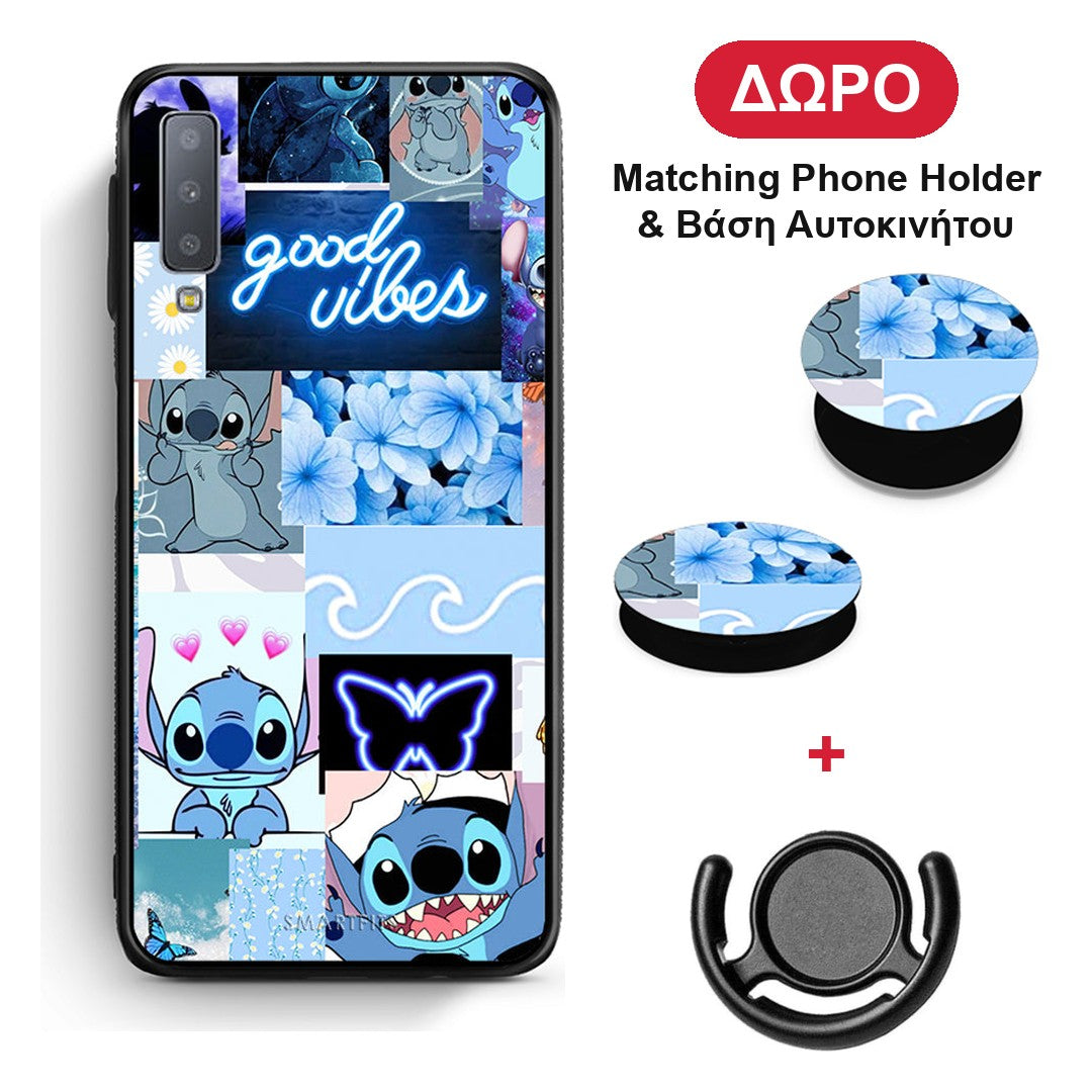 Collage Good Vibes - Samsung Galaxy A7 2018 θήκη + Δώρο Phone Holder & Βάση Αυτοκινήτου