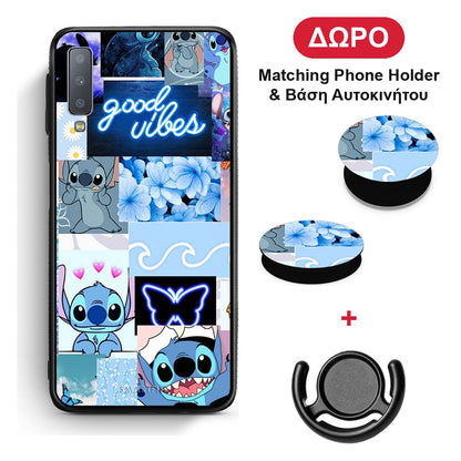 Collage Good Vibes - Samsung Galaxy A7 2018 θήκη + Δώρο Phone Holder & Βάση Αυτοκινήτου