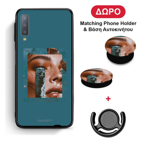 Cry An Ocean - Samsung Galaxy A7 2018 θήκη + Δώρο Phone Holder & Βάση Αυτοκινήτου