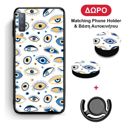 Ftou Ftou - Samsung Galaxy A7 2018 θήκη + Δώρο Phone Holder & Βάση Αυτοκινήτου