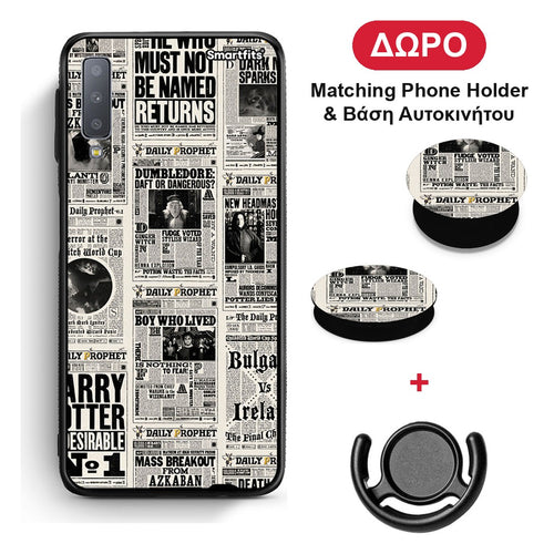 Harry Paper - Samsung Galaxy A7 2018 θήκη + Δώρο Phone Holder & Βάση Αυτοκινήτου