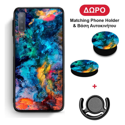 Paint Crayola - Samsung Galaxy A7 2018 θήκη + Δώρο Phone Holder & Βάση Αυτοκινήτου