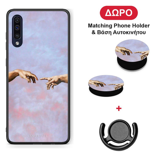 Adam Hand - Samsung Galaxy A70 θήκη + Δώρο Phone Holder & Βάση Αυτοκινήτου