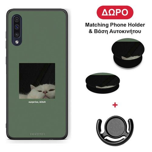 Bitch Surprise - Samsung Galaxy A70 θήκη + Δώρο Phone Holder & Βάση Αυτοκινήτου