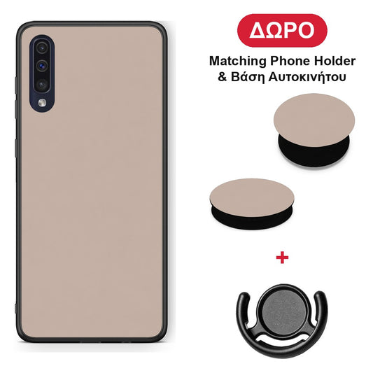 Blush Beige - Samsung Galaxy A70 θήκη + Δώρο Phone Holder & Βάση Αυτοκινήτου