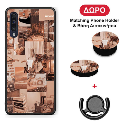 Collage You Can - Samsung Galaxy A70 θήκη + Δώρο Phone Holder & Βάση Αυτοκινήτου