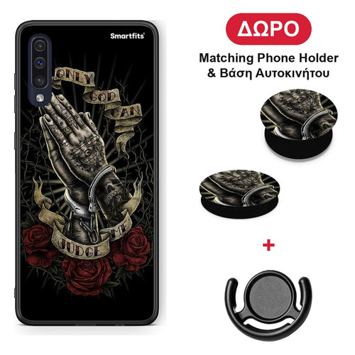 Judge By God - Samsung Galaxy A70 θήκη + Δώρο Phone Holder & Βάση Αυτοκινήτου