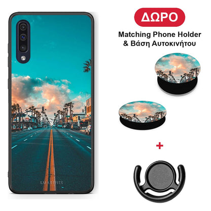 Landscape City - Samsung Galaxy A70 θήκη + Δώρο Phone Holder & Βάση Αυτοκινήτου