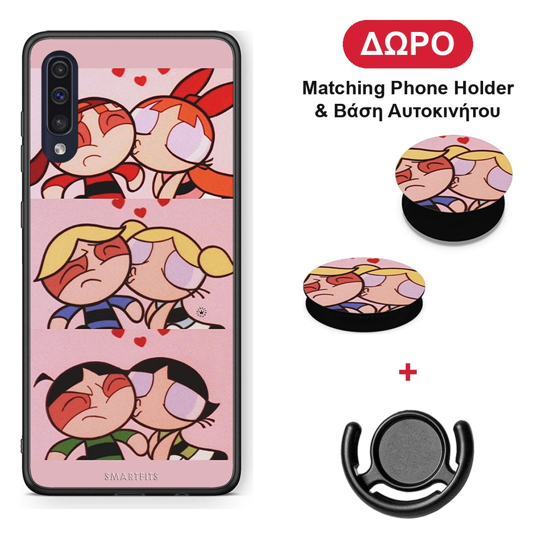 Puff Love - Samsung Galaxy A70 θήκη + Δώρο Phone Holder & Βάση Αυτοκινήτου