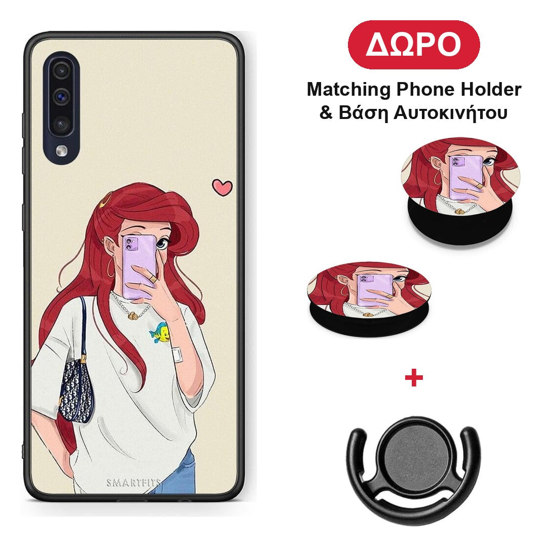 Walking Mermaid - Samsung Galaxy A70 θήκη + Δώρο Phone Holder & Βάση Αυτοκινήτου