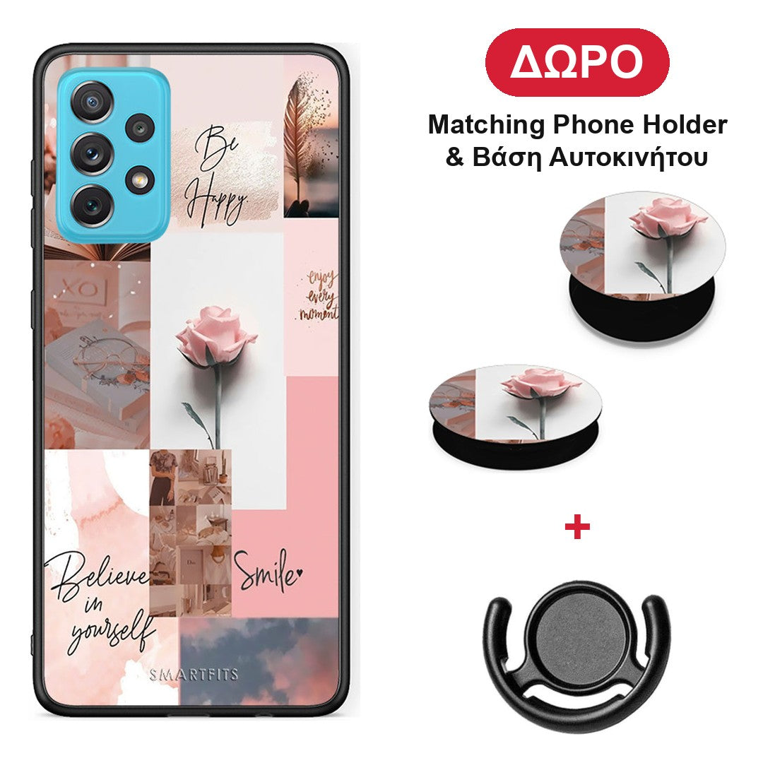 Aesthetic Collage - Samsung Galaxy A72 θήκη + Δώρο Phone Holder & Βάση Αυτοκινήτου