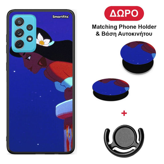 Alladin And Jasmine Love 2 - Samsung Galaxy A72 θήκη + Δώρο Phone Holder & Βάση Αυτοκινήτου