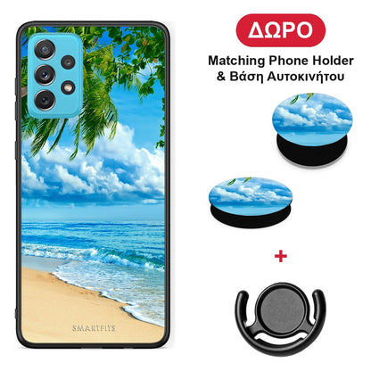Beautiful Beach - Samsung Galaxy A72 θήκη + Δώρο Phone Holder & Βάση Αυτοκινήτου
