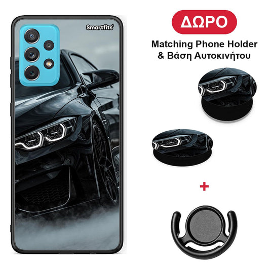 Black BMW - Samsung Galaxy A72 θήκη + Δώρο Phone Holder & Βάση Αυτοκινήτου