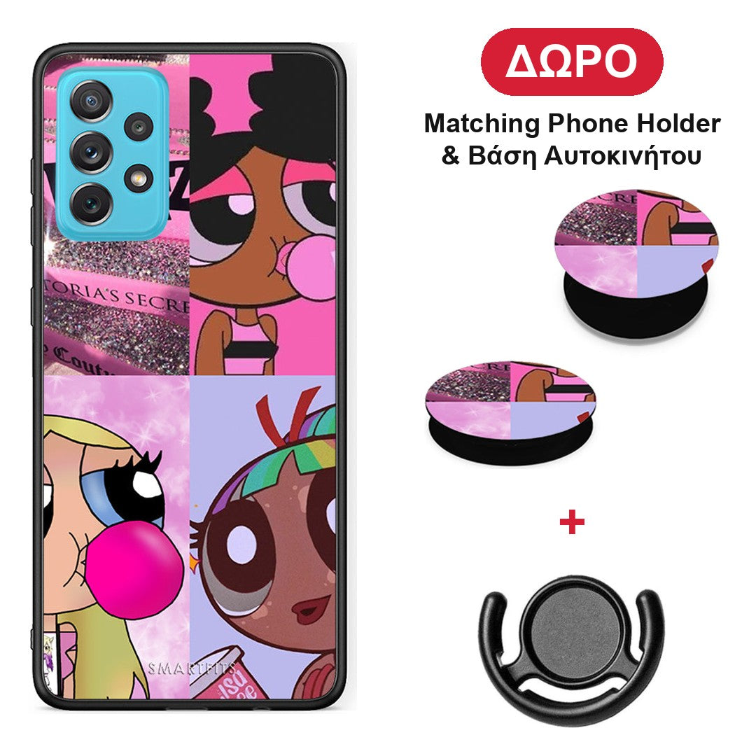 Bubble Girls - Samsung Galaxy A72 θήκη + Δώρο Phone Holder & Βάση Αυτοκινήτου