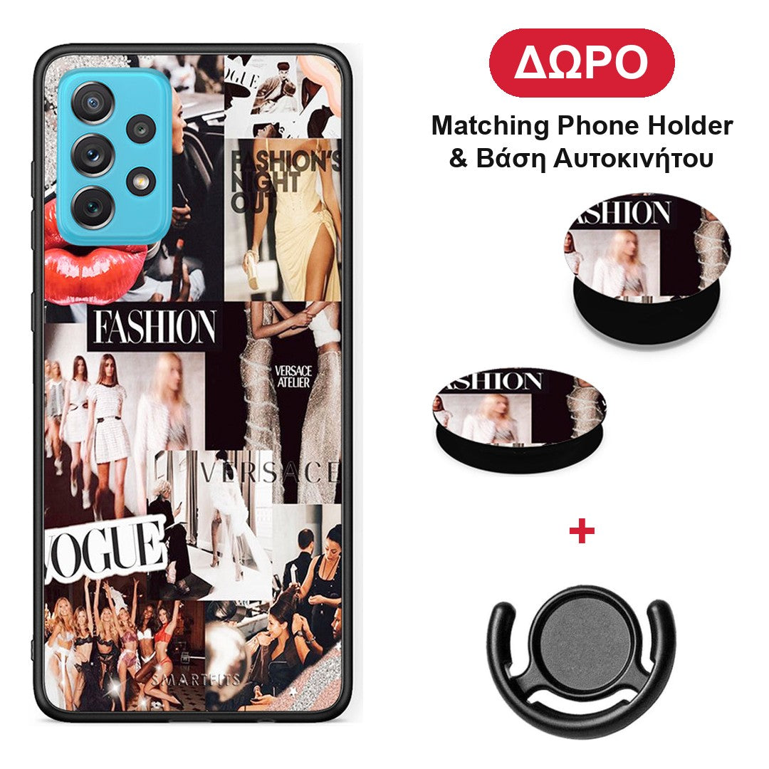 Collage Fashion - Samsung Galaxy A72 θήκη + Δώρο Phone Holder & Βάση Αυτοκινήτου