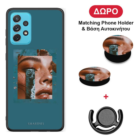 Cry An Ocean - Samsung Galaxy A72 θήκη + Δώρο Phone Holder & Βάση Αυτοκινήτου