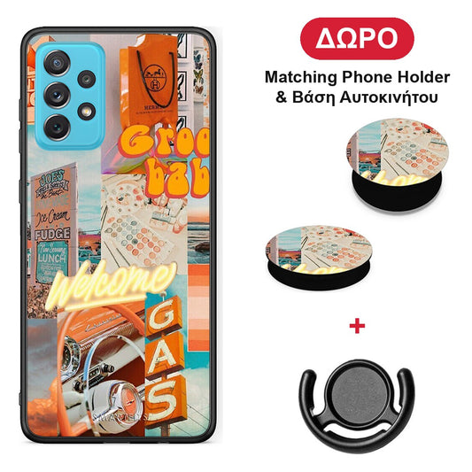 Groovy Babe - Samsung Galaxy A72 θήκη + Δώρο Phone Holder & Βάση Αυτοκινήτου