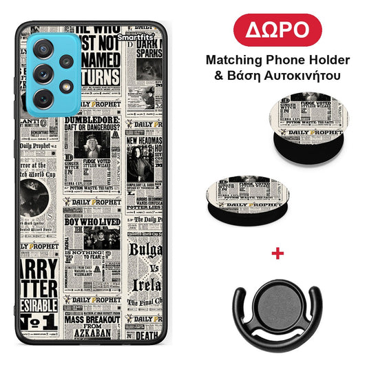 Harry Paper - Samsung Galaxy A72 θήκη + Δώρο Phone Holder & Βάση Αυτοκινήτου