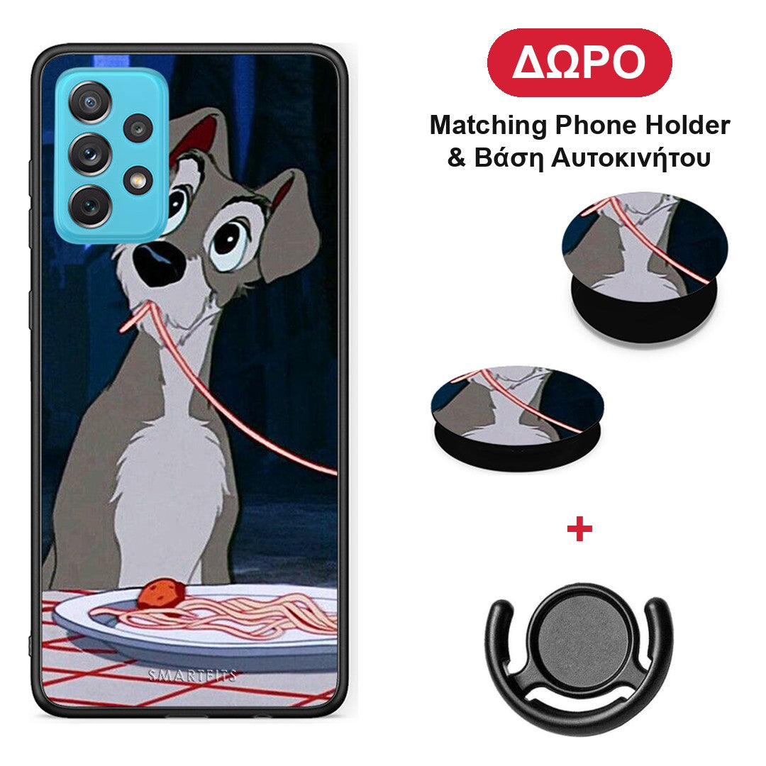 Lady And Tramp 1 - Samsung Galaxy A72 θήκη + Δώρο Phone Holder & Βάση Αυτοκινήτου