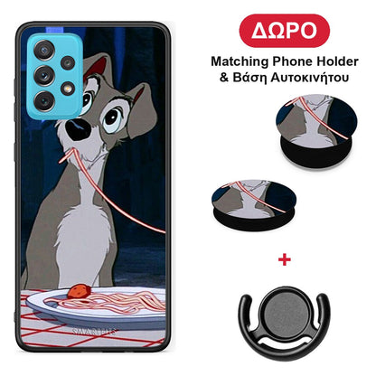 Lady And Tramp 1 - Samsung Galaxy A72 θήκη + Δώρο Phone Holder & Βάση Αυτοκινήτου