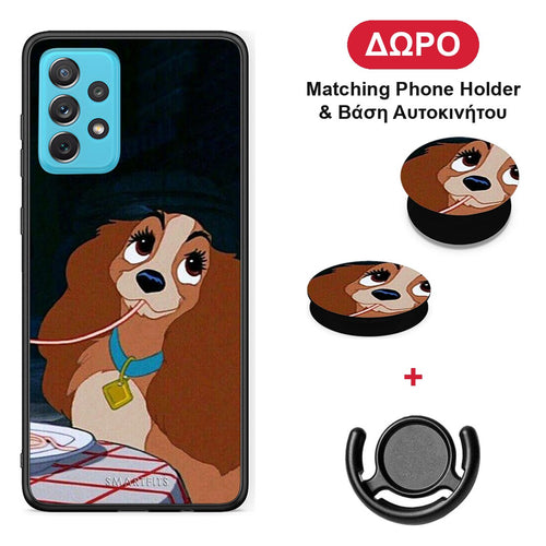 Lady And Tramp 2 - Samsung Galaxy A72 θήκη + Δώρο Phone Holder & Βάση Αυτοκινήτου