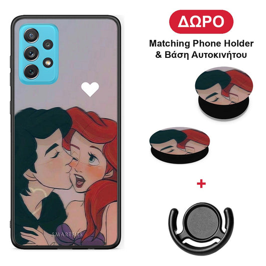 Mermaid Couple - Samsung Galaxy A72 θήκη + Δώρο Phone Holder & Βάση Αυτοκινήτου